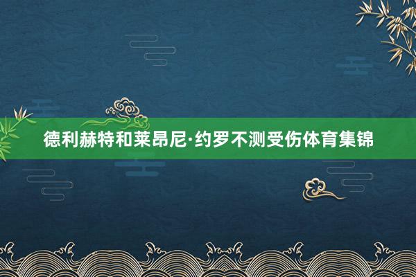 德利赫特和莱昂尼·约罗不测受伤体育集锦