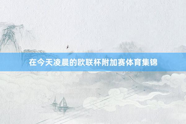在今天凌晨的欧联杯附加赛体育集锦
