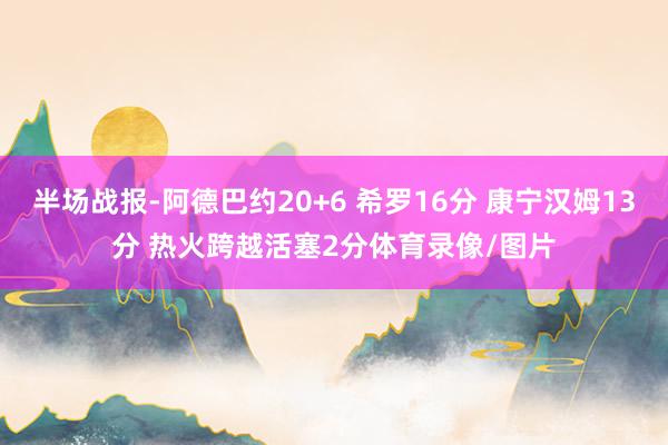 半场战报-阿德巴约20+6 希罗16分 康宁汉姆13分 热火跨越活塞2分体育录像/图片