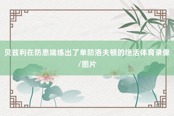 贝兹利在防患端练出了单防洛夫顿的绝活体育录像/图片