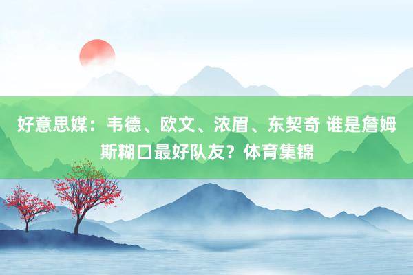 好意思媒：韦德、欧文、浓眉、东契奇 谁是詹姆斯糊口最好队友？体育集锦