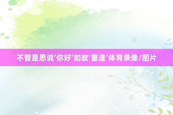 不管是思说‘你好’如故‘重逢’体育录像/图片