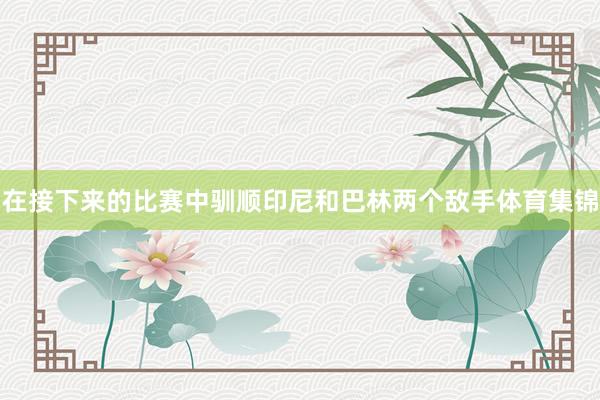 在接下来的比赛中驯顺印尼和巴林两个敌手体育集锦