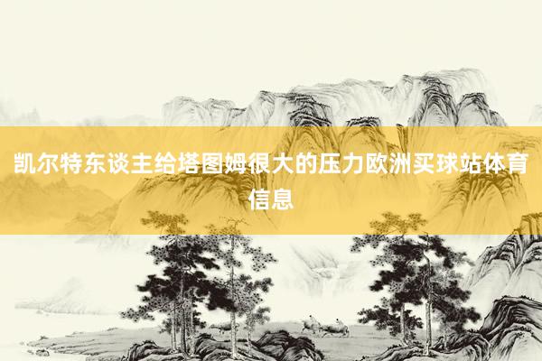 凯尔特东谈主给塔图姆很大的压力欧洲买球站体育信息