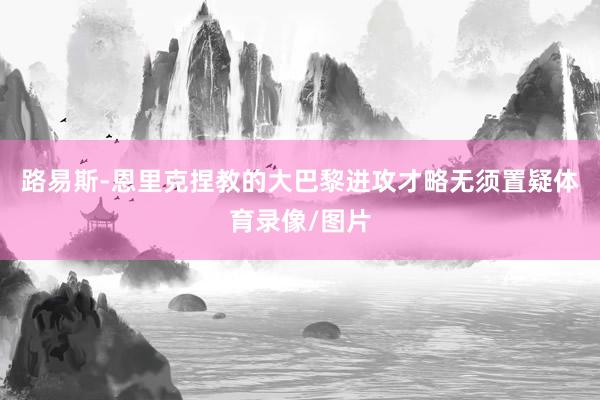 路易斯-恩里克捏教的大巴黎进攻才略无须置疑体育录像/图片