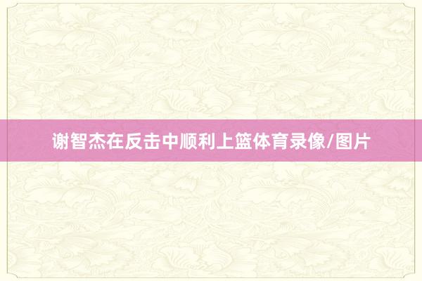 谢智杰在反击中顺利上篮体育录像/图片