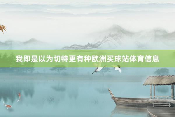 我即是以为切特更有种欧洲买球站体育信息