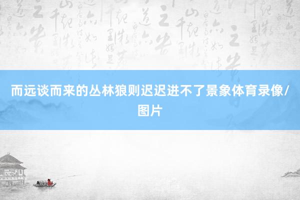 而远谈而来的丛林狼则迟迟进不了景象体育录像/图片