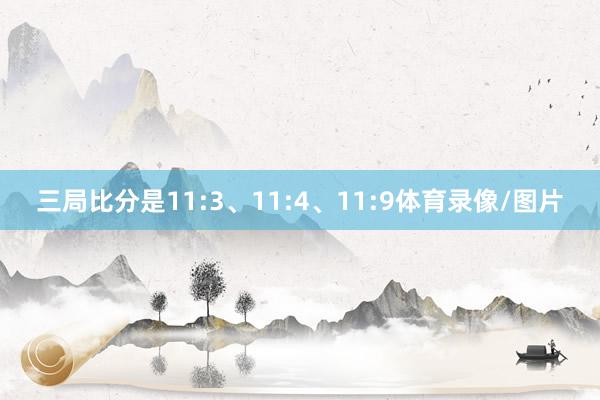 三局比分是11:3、11:4、11:9体育录像/图片