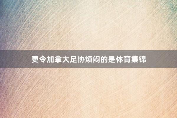更令加拿大足协烦闷的是体育集锦